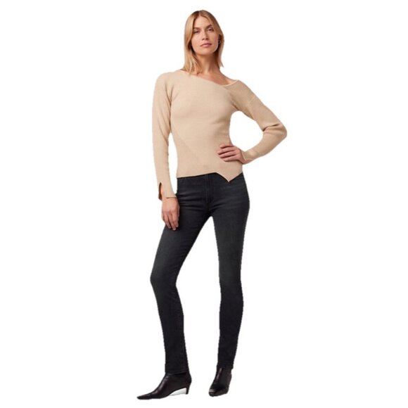 Joes Jeans Size 25 Black Denim The Runway Luna High Rise Straight Leg NWT - Picture 1 of 13